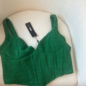 Green Corset Top